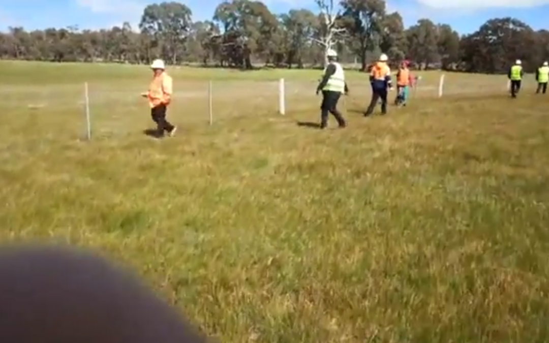 Contractors escorted off sacred women’s country by sovereign Djab Wurrung land protectors